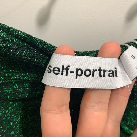 SELF-PORTRAIT EMERALD DRESS - Picture 5 of 5